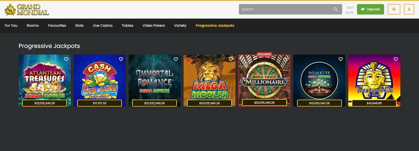 Mega Vault Millionaire game tiles