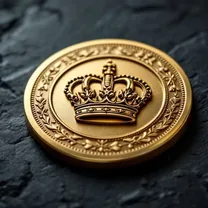 Gold crown medallion marking the King Millions jackpot pool